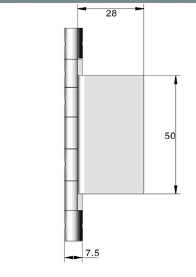 Aluminum 316 304 Stainless Steel Cabinet Hinges Chrome Surface