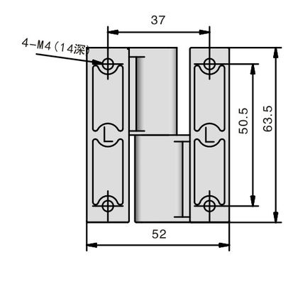180 Degree Stainless Steel Cabinet Lock Chrome Surface Hinge