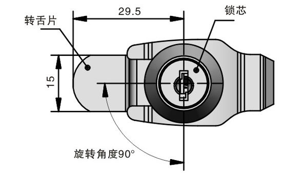 Electric Zinc Alloy 20mm Cabinet Lock Durable For Fire Cabinet