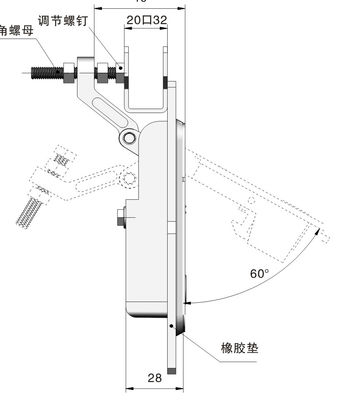 Matt Standard Electrical Cabinet Door Lock Chrome Plated Cabinet Panel Lock